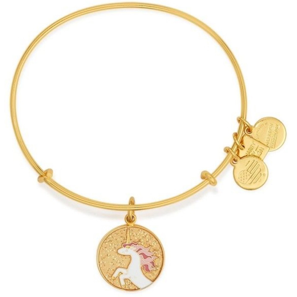 Alex and Ani Gold-Tone Unicorn Charm Bracelet